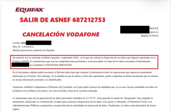 Borrado Vodafone