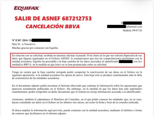 Borrado BBVA
