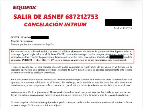 Borrado INTRUM